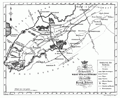 gemeente Weststellingwerf in ca. 1870 kaart B. Behrns 