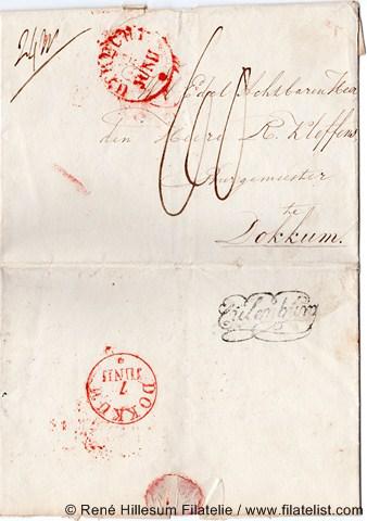 Een van de oude spellingen van Culemborg is Culenburg, getuige dit postale sierstempel van het distributiekantoor op een poststuk uit 1829. Culemborg kreeg pas een poststempel-met-datum in 1847, toen het distributiekantoor werd omgezet in een postkantoor.