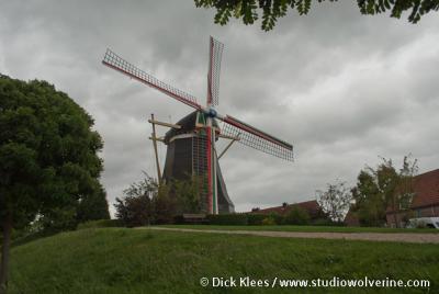 Nooitgedacht, windmolen van het type achtkantige grondzeiler te Arnemuiden