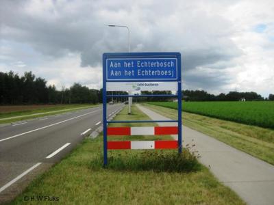 Echterbosch, sinds 2010 staan hier - ook - plaatsnaamborden met de benaming Aan het Echterbosch, voor het Z deel van de buurtschap.