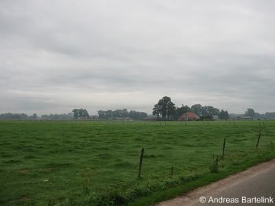 Weerselo, zicht vanaf de Eertmansweg op het buitengebied van Weerselo. In de komende jaren zal het aanzien van dit stukje natuur drastisch veranderen met de aanleg van de provinciale weg N343 langs de oostzijde van Weerselo.