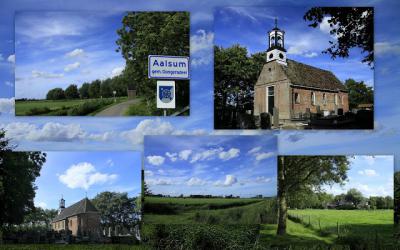 Aalsum, collage van dorpsgezichten (© Jan Dijkstra, Houten)