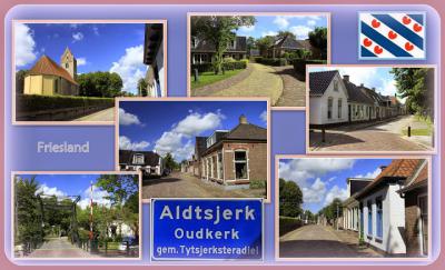 Aldtsjerk, collage van dorpsgezichten (© Jan Dijkstra, Houten)