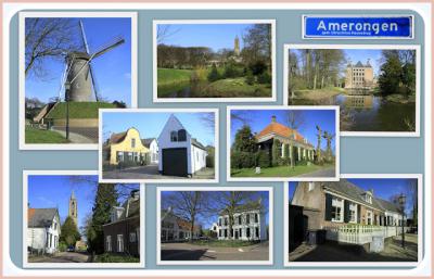 Amerongen, collage van dorpsgezichten (© Jan Dijkstra, Houten)