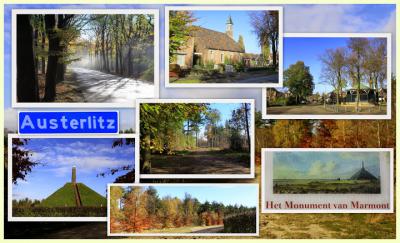 Austerlitz, collage van dorpsgezichten (© Jan Dijkstra, Houten)