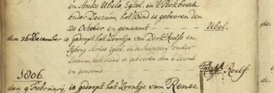 De tot heden oudst bekende vermelding van de plaatsnaam De Snipperij is bij de doop op 26 december 1805 van de op 6 december geboren Roelf, zoon van Derk Roelfs en Sybrig Aries, 'egtelieden in de Snipperij'.