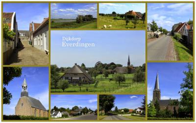 Everdingen, collage van dorpsgezichten (© Jan Dijkstra, Houten)