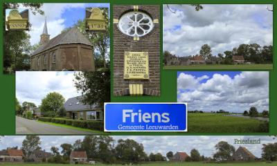 Friens is een dorp in de provincie Fryslân, gemeente Leeuwarden. T/m 1983 gemeente Idaarderadeel. In 1984 over naar gemeente Boarnsterhim, in 2014 over naar gemeente Leeuwarden. (© Jan Dijkstra, Houten)