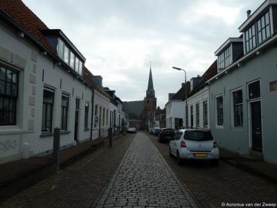 Geervliet, Kerkstraat met zicht op de Hervormde (PKN) kerk