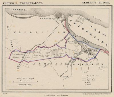 Gemeente Rijswijk anno ca. 1870, kaart J. Kuijper (collectie www.atlasenkaart.nl)