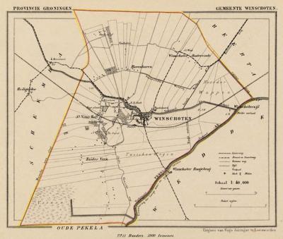 Gemeente Winschoten anno ca. 1870, kaart J. Kuijper (© www.atlasenkaart.nl)