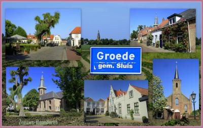 Groede, collage van dorpsgezichten (© Jan Dijkstra, Houten)