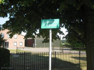 Buurtschap 't Hoekske bij Oosteind heeft net als enkele andere Oosteindse buurtschappen groene plaatsnaambordjes.