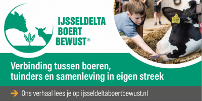 "IJsseldelta Boert Bewust werkt aan verbinding tussen boeren, tuinders en samenleving in eigen streek. We voeren graag een open en eerlijk gesprek over de land- en tuinbouw, zodat je weet waar je voedsel vandaan komt en hoe het tot stand komt."