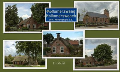 Kollumerzwaag, collage van dorpsgezichten (© Jan Dijkstra, Houten)