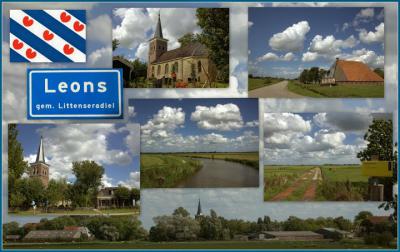 Leons, collage van dorpsgezichten (© Jan Dijkstra, Houten)