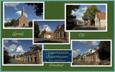 Lippenhuizen, collage van dorpsgezichten (© Jan Dijkstra, Houten)