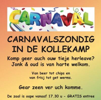 Natuurlijk doen ze in Moorveld ook aan het andere jaarlijkse feest; carnaval, en wel op carnavalszondag in Gemeenschapshuis De Kollekamp.