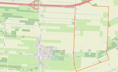 Dit kleine (oranje omrande) deel van het huidige dorp Nieuwlande valt onder de gemeente Coevorden = Veldweg plus Boerdijk en Oostopgaande voor zover gelegen O van de Veldweg. Het gebiedje heeft een eigen postcode: 7929. (© www.openstreetmap.org)