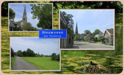 Nieuwveen, collage van dorpsgezichten (© Jan Dijkstra, Houten)