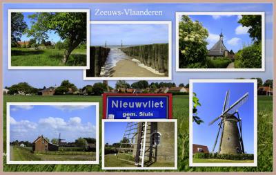 Nieuwvliet, collage van dorpsgezichten (© Jan Dijkstra, Houten)