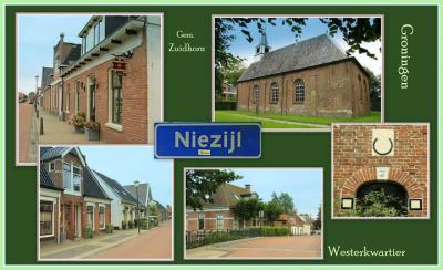 Niezijl, collage van dorpsgezichten (© Jan Dijkstra, Houten)