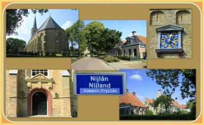 Nijland, collage van dorpsgezichten (© Jan Dijkstra, Houten)