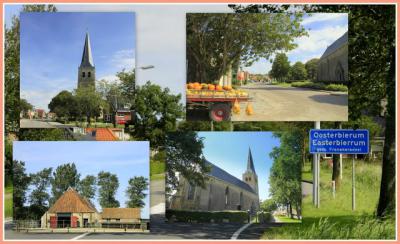 Oosterbierum, collage van dorpsgezichten (© Jan Dijkstra, Houten)