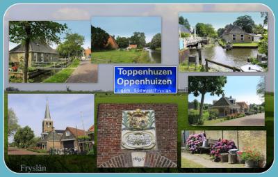 Oppenhuizen, collage van dorpsgezichten (© Jan Dijkstra, Houten)