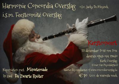 Op de zaterdag voor Kerst geeft Harmonie Concordia jaarlijks een concert in de kerk van Overslag