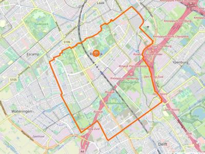 Actuele kaart van de stad en gemeente Rijswijk. Zoek de verschillen... ;-) (© www.openstreetmap.org)