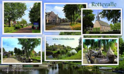 Rottevalle, collage van dorpsgezichten (© Jan Dijkstra, Houten)