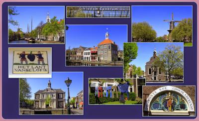 Schiedam, collage van stadsgezichten (© Jan Dijkstra, Houten)