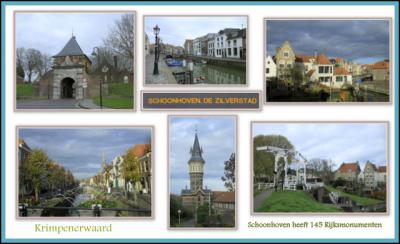 Schoonhoven, collage stadsgezichten (© Jan Dijkstra, Houten)