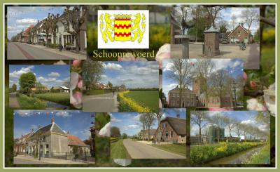 Schoonrewoerd, collage van dorpsgezichten (© Jan Dijkstra, Houten)