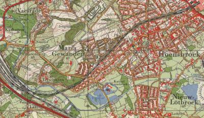 Kaart uit ca. 1970 met o.a. de buurtschappen Schurenberg en Terschuren. (© Kadaster)