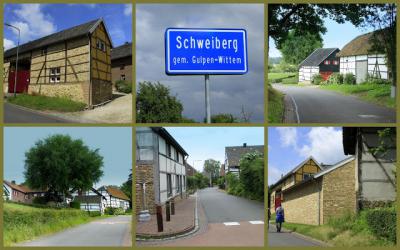 Schweiberg, collage van buurtschapsgezichten (© Jan Dijkstra, Houten)