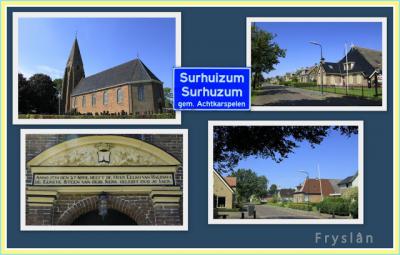 Surhuizum, collage van dorpsgezichten (© Jan Dijkstra, Houten)