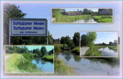 Surhuzumer Mieden is een buurtschap in de provincie Fryslân, gemeente Achtkarspelen. (© Jan Dijkstra, Houten)