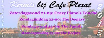 Tijdens de kermis in Swartbroek spelen het hele weekend diverse live bands in Café Plexat.