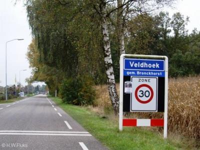 Veldhoek is een buurtschap in de provincie Gelderland, in de streek Achterhoek, in deels gemeente Bronckhorst (t/m 2004 gemeente Hengelo), deels gemeente Berkelland (t/m 2004 gemeente Ruurlo).