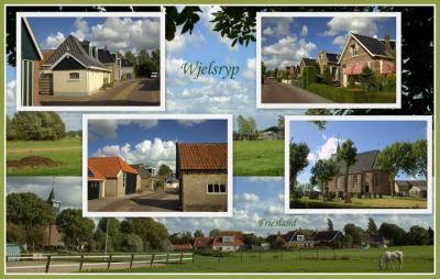 Wjelsryp, collage van dorpsgezichten (© Jan Dijkstra, Houten)