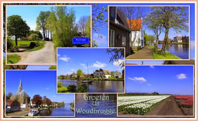 Woubrugge, collage van dorpsgezichten (© Jan Dijkstra, Houten)