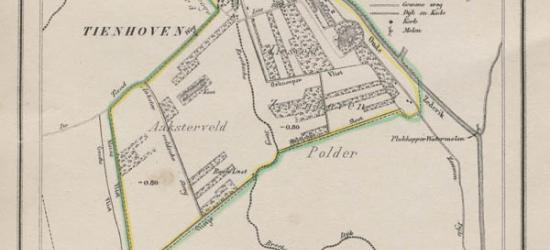 Gemeente Ameide anno ca. 1870, kaart J. Kuijper (collectie www.atlasenkaart.nl)