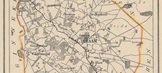 Gemeente Chaam anno ca. 1870, kaart J. Kuijper (© www.atlasenkaart.nl)