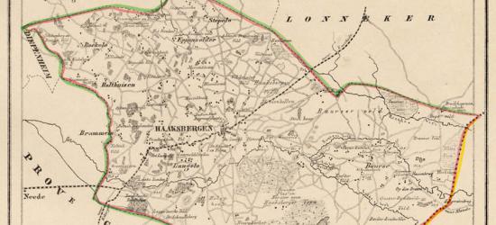 Gemeente Haaksbergen anno ca. 1870, kaart J. Kuijper (collectie www.atlasenkaart.nl)