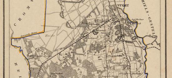 Gemeente Vught anno ca. 1870, kaart J. Kuijper (collectie www.atlasenkaart.nl)