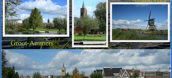Groot-Ammers, collage van dorpsgezichten. (© Jan Dijkstra, Houten)