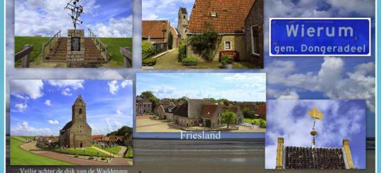Wierum, collage van dorpsgezichten (© Jan Dijkstra, Houten)