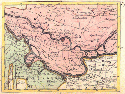 Bommelerwaard, Land van Heusden, Tielerwaard e.o., kaart 1773